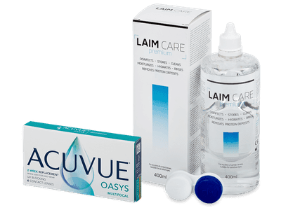 Acuvue Oasys Multifocal (6 lenses) + Laim-Care Solution 400 ml