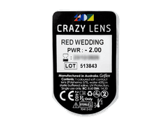 CRAZY LENS - Red Wedding - power (2 daily coloured lenses)