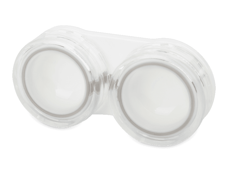 Lens case - transparent white 