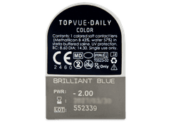 TopVue Daily Color - Brilliant Blue - power (2 daily coloured lenses)