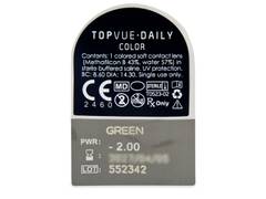 TopVue Daily Color - Green - power (2 daily coloured lenses)