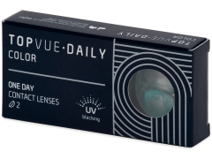 TopVue Daily Color - Turquoise - power (2 daily coloured lenses)