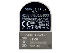 TopVue Daily Color - Pure Hazel - power (2 daily coloured lenses)