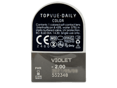 TopVue Daily Color - Violet - power (2 daily coloured lenses)