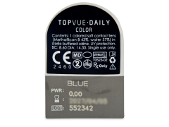 TopVue Daily Color - Blue - plano (2 daily coloured lenses)