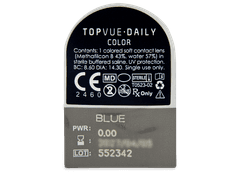 TopVue Daily Color - Blue - plano (2 daily coloured lenses)