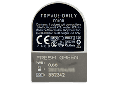 TopVue Daily Color - Fresh Green - plano (2 daily coloured lenses)