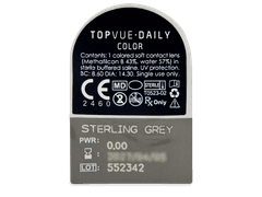 TopVue Daily Color - Sterling Grey - plano (2 daily coloured lenses)