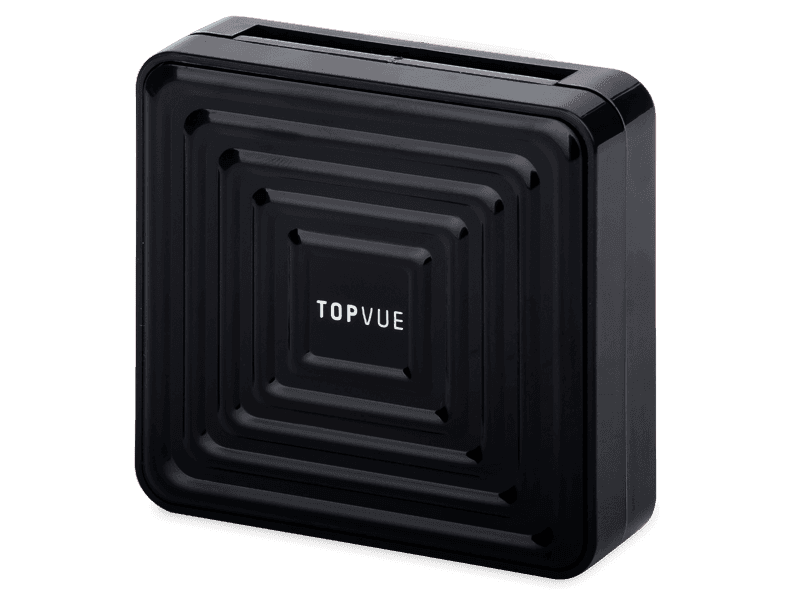 Lens Case with mirror TopVue - square pattern 