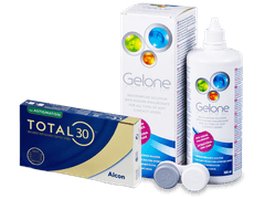 TOTAL30 for Astigmatism (3 lenses) + Gelone Solution 360 ml