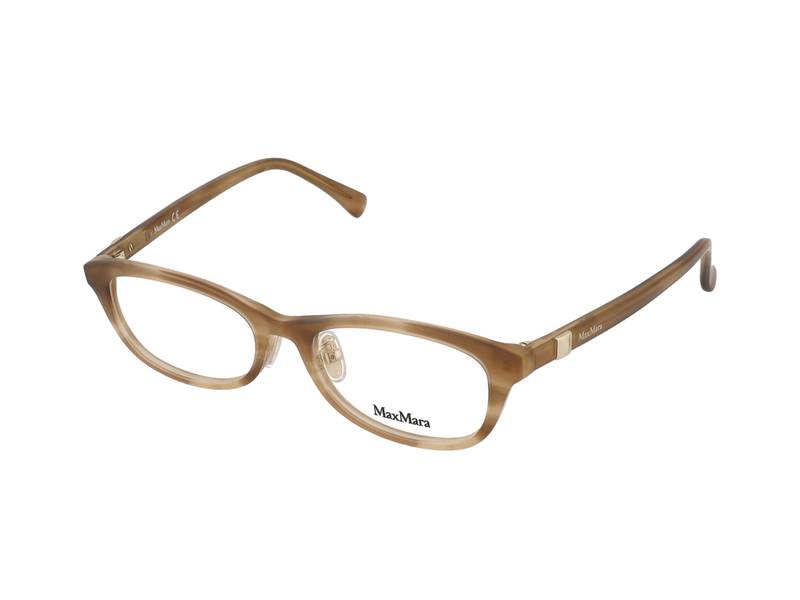 MAXMARA 長方形フレムメカネ MM5046D 056 Max Mara MM5046-D 056 Light Brown Plastic Eyeglasses Frame