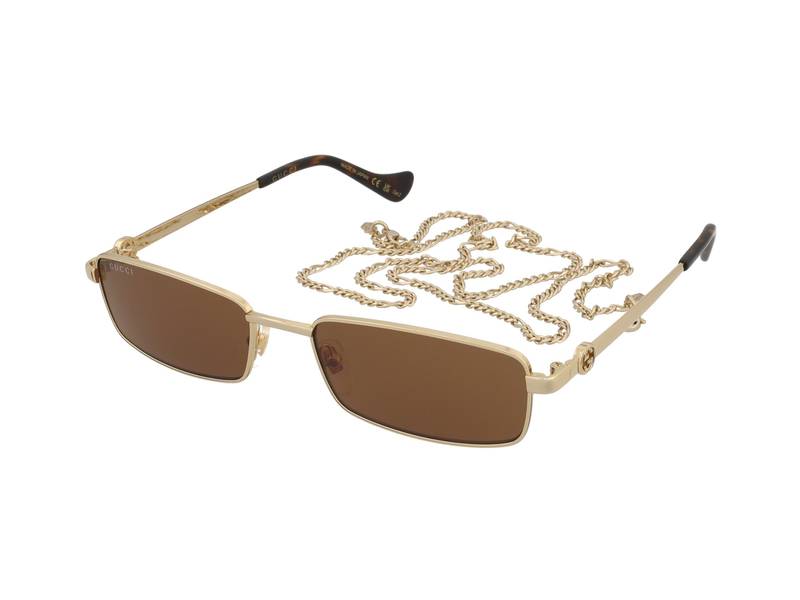 Gucci GG1600S 002 Rectangle Sunglasses - Gold / Brown Gucci Brown Rectangular Ladies Sunglasses GG1600S 002 56  main image 4